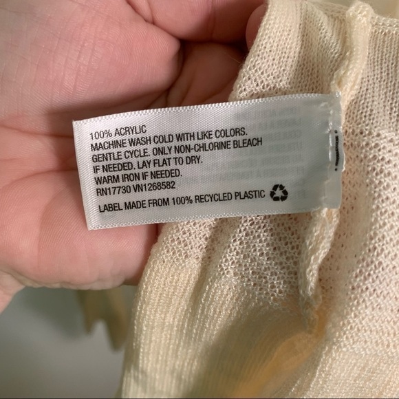 Merona Open Cardigan Sweater Cream Stripes - Picture 8 of 10